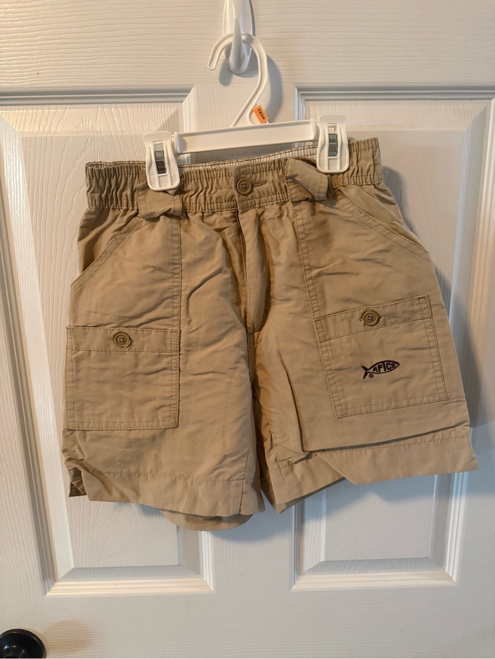 Aftco Khaki Cargo Shorts for Kids - Beige Size 10/12